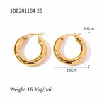 Earrings Gold Hoop for Women – Stainless Steel Minimalist Hoops