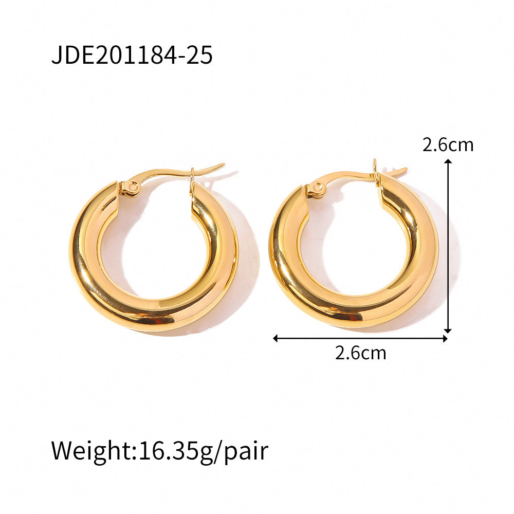 Earrings Gold Hoop for Women – Stainless Steel Minimalist Hoops