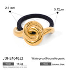 Metal Geometric Hair Ties | Gold & Silver Plated Ponytail Holders, Non-slip Elastic Scrunchies for Women
