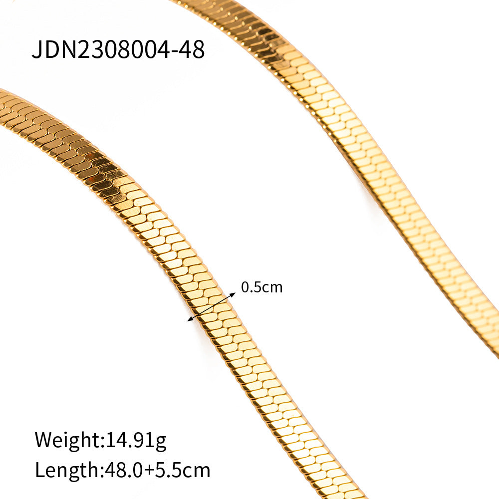 Necklace Gold Multi-Strand Titanium Steel Set for Women