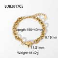 Bracelet: Stylish Chunky Gold Heart Charm Adjustable for Women