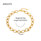 Tiffany-style 18K gold thick chain stainless steel bracelet  versatile titanium steel non-fading bracelet accessory