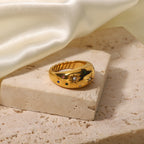 Ring Chunky Vintage Celestial Gold Tone Star Fashion for Women