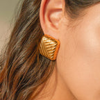 Statement Stud Earrings: Gold Vintage Bold Women’s Fashion Jewelry