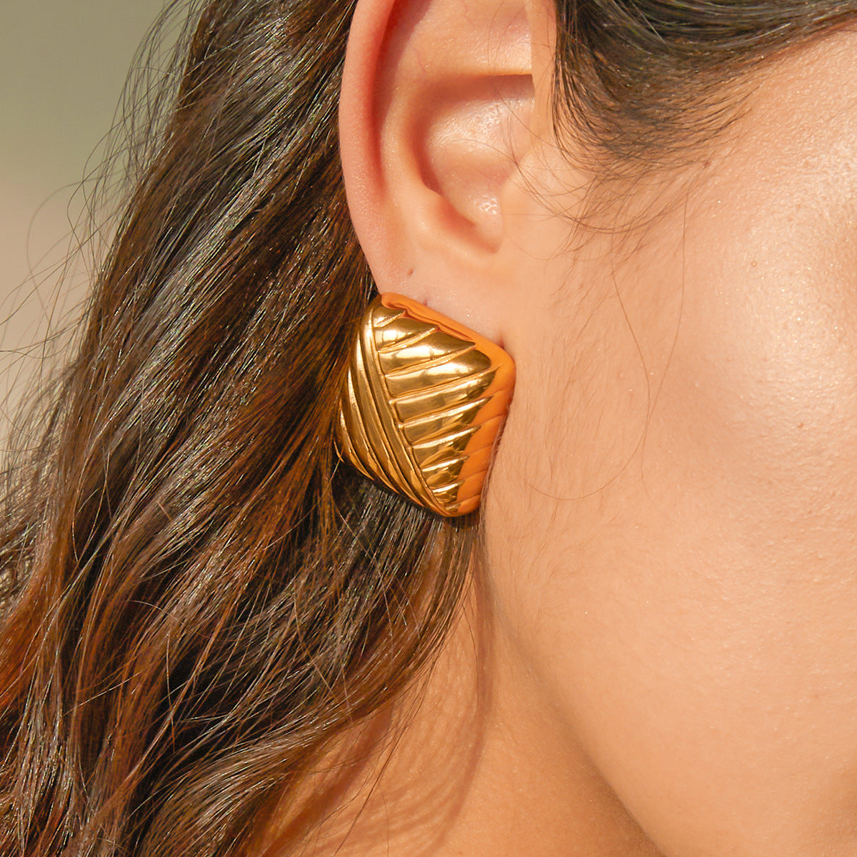 Statement Stud Earrings: Gold Vintage Bold Women’s Fashion Jewelry