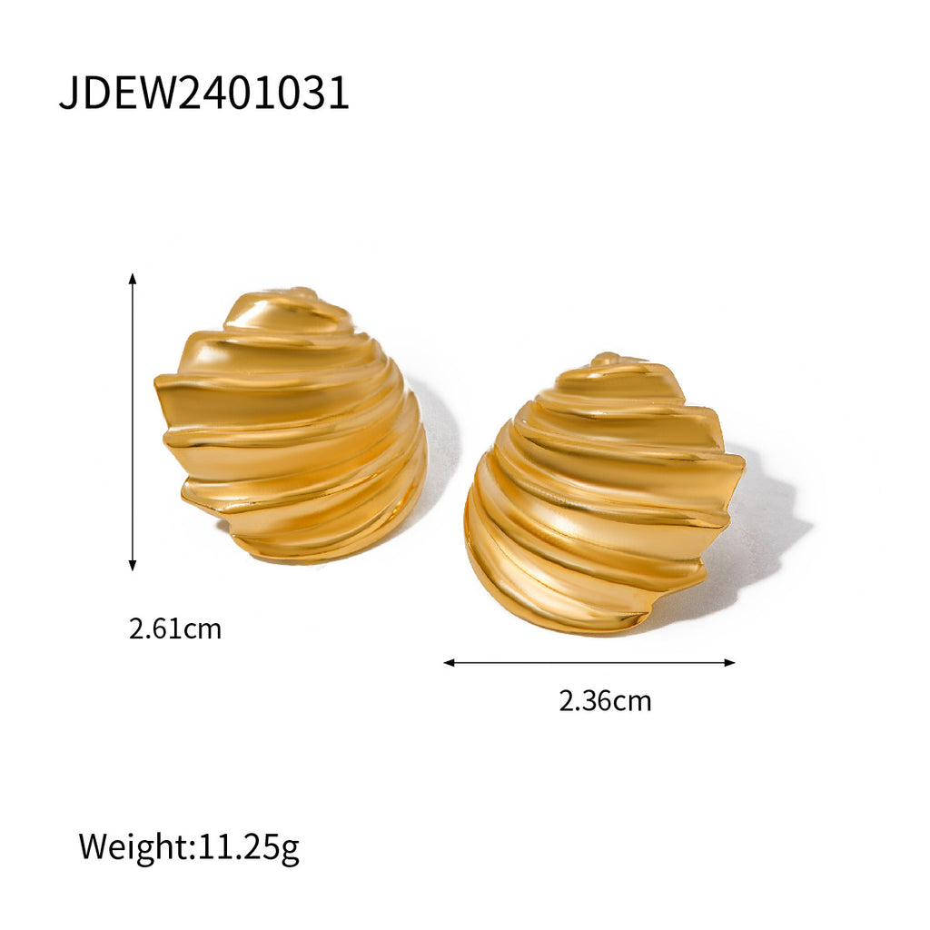 Statement Stud Earrings: Gold Vintage Bold Women’s Fashion Jewelry