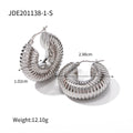 Hoop Earrings for Women - Stainless Steel Lightweight Silver Fashionable