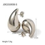 Chunky Teardrop Earrings | Gold & Silver Modern Minimalist For Women