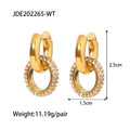 Earrings Interlocking Hoop Gold Pavé Crystal Women's Luxury Jewelry