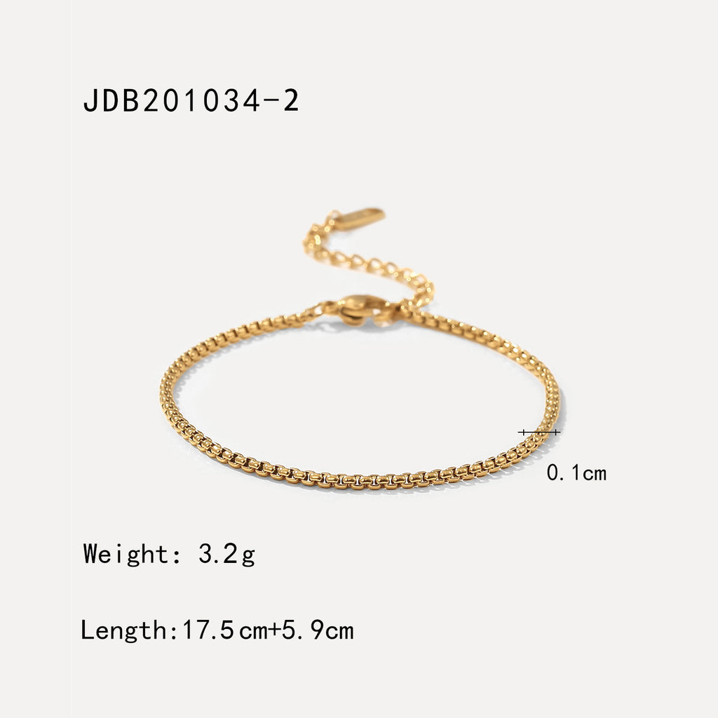 Layered Gold Green Bracelet for Women, Dainty Stackable Jewelry