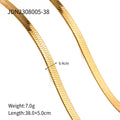 Necklace Gold Multi-Strand Titanium Steel Set for Women
