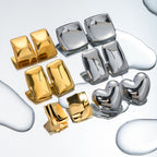 Geometric Gold Statement Earrings for Women