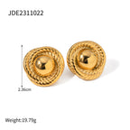 Statement Stud Earrings: Gold Vintage Bold Women’s Fashion Jewelry