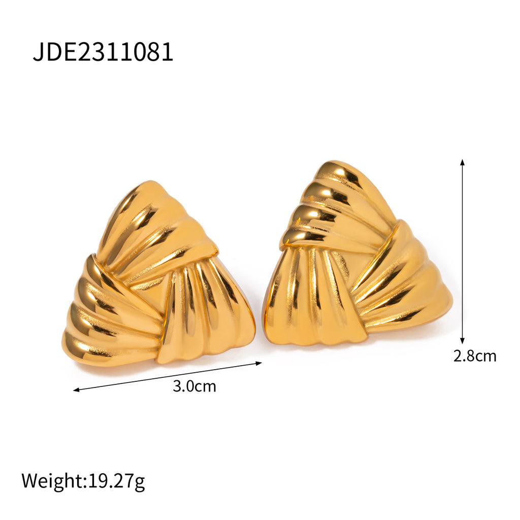 Statement Stud Earrings: Gold Vintage Bold Women’s Fashion Jewelry