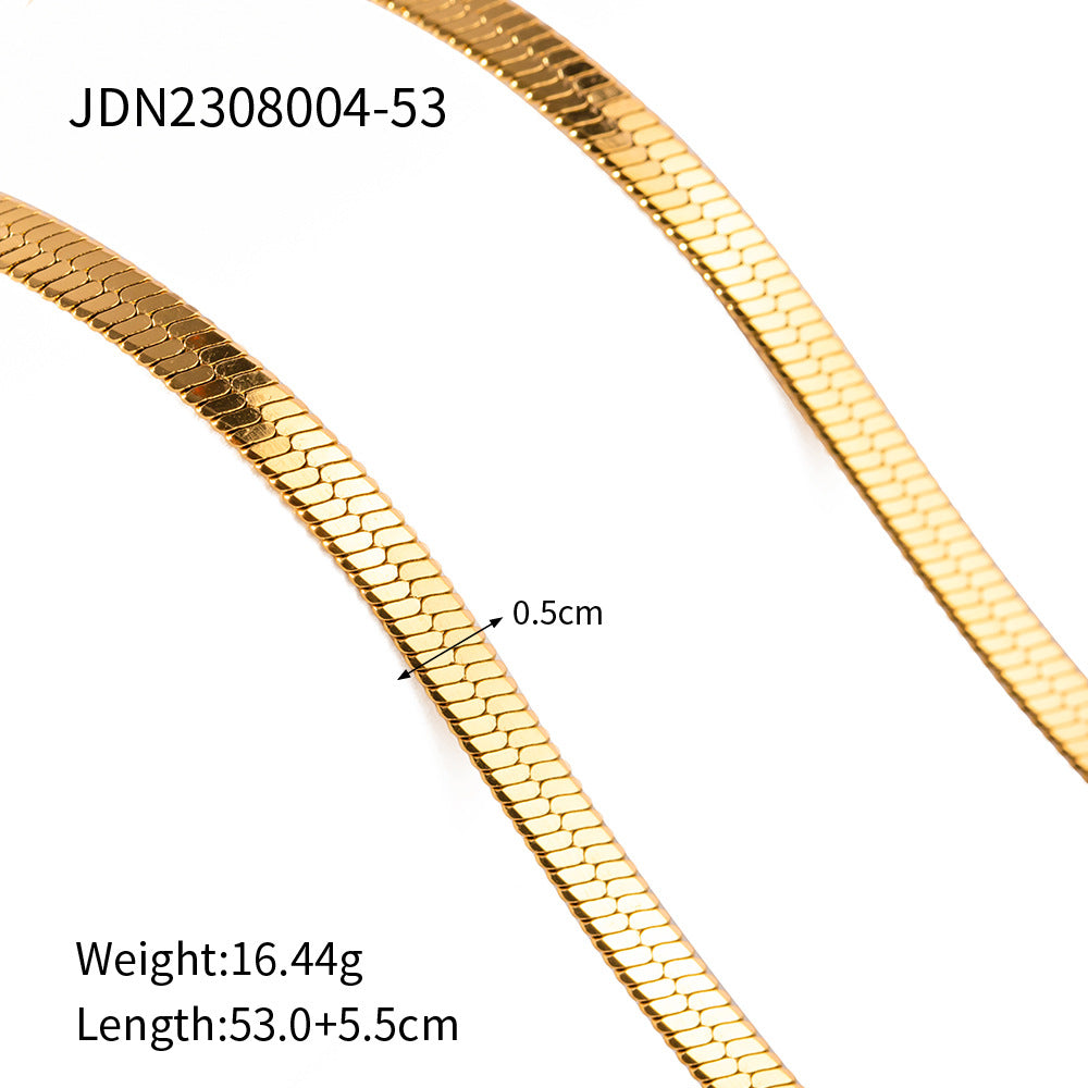 Necklace Gold Multi-Strand Titanium Steel Set for Women