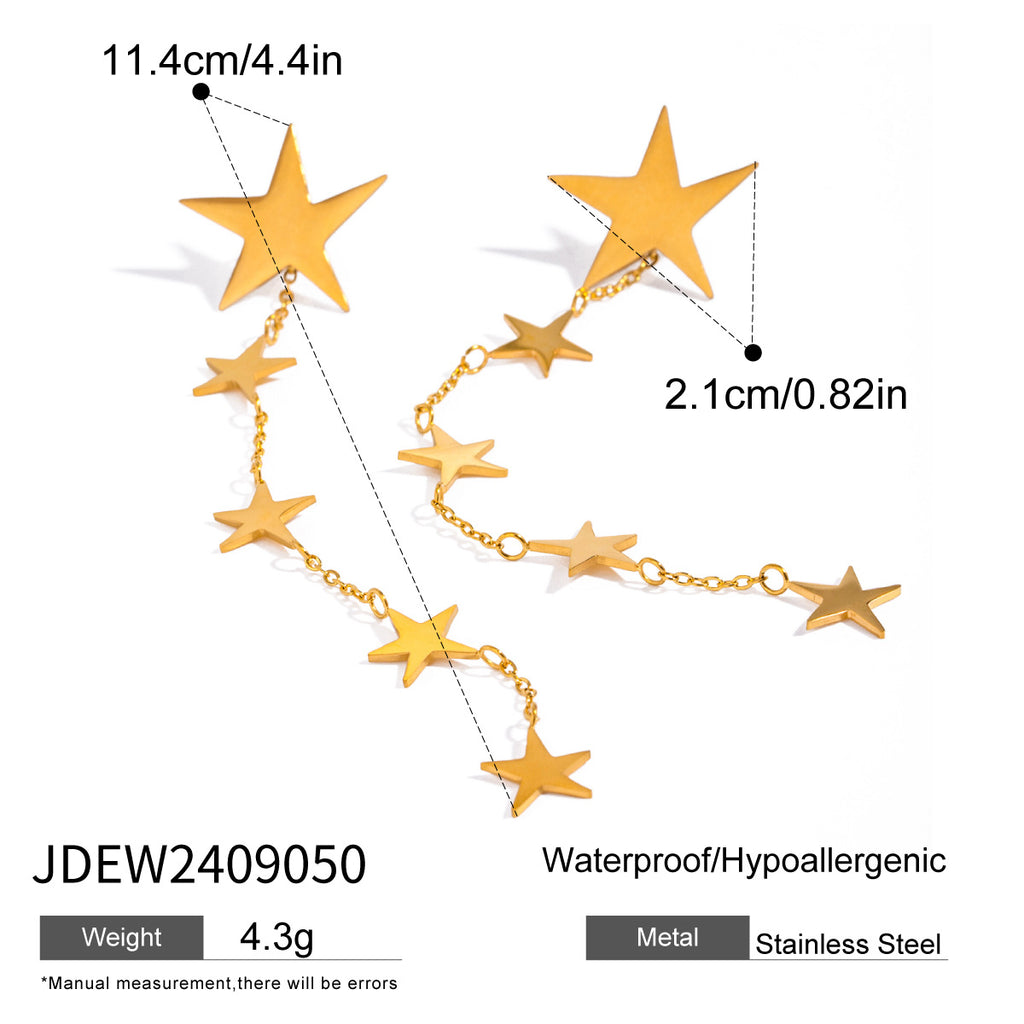 Titanium steel earring high-end light luxury earrings 18k gold colorfast earrings cross-border stainless steel accessories