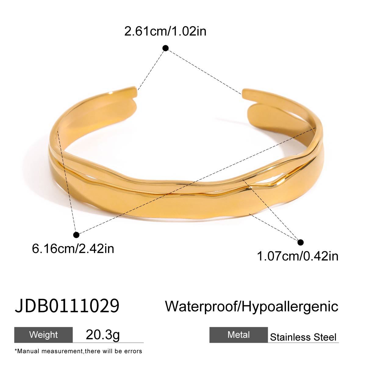 Titanium steel bracelet stainless steel open bracelet high-end metal jewelry accessory