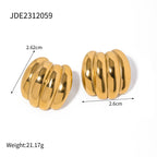 Statement Stud Earrings: Gold Vintage Bold Women’s Fashion Jewelry