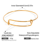 Stainless steel heart-shaped open bracelet, high-end niche bracelet, titanium steel bracelet, jewelry accessory