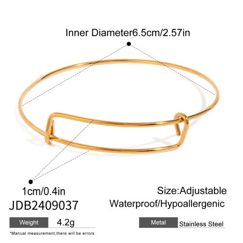 Stainless steel heart-shaped open bracelet, high-end niche bracelet, titanium steel bracelet, jewelry accessory