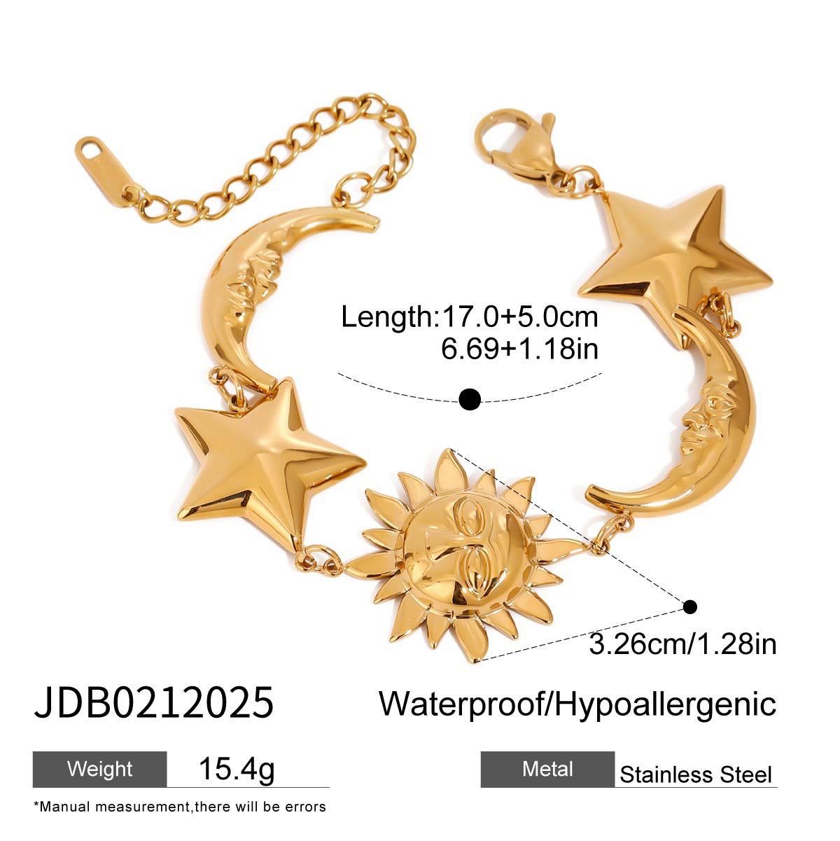 18k gold stainless steel star bracelet light luxury high-end jewelry does not fade titanium steel accessories