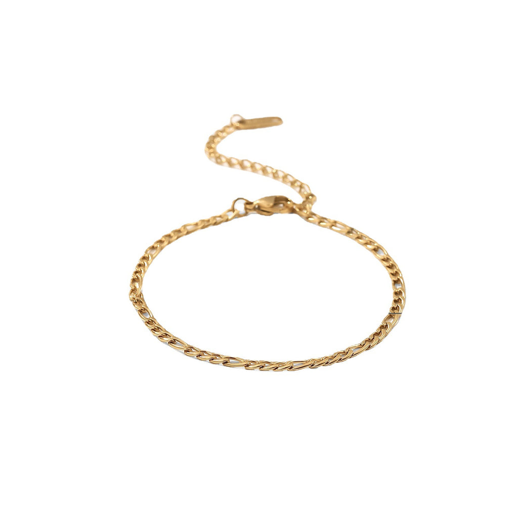 Layered Gold Green Bracelet for Women, Dainty Stackable Jewelry