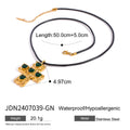 Zirconia series necklace stainless steel earrings high-end gold bracelet retro ring accessories