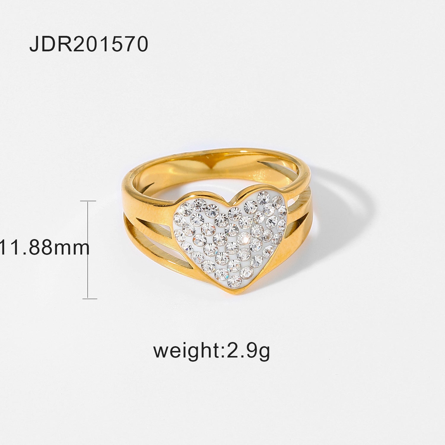 Ring: Gold Plated Zircon Minimalist Stacking Band, Fashion Statement Ring