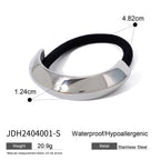 Metal Geometric Hair Ties | Gold & Silver Plated Ponytail Holders, Non-slip Elastic Scrunchies for Women