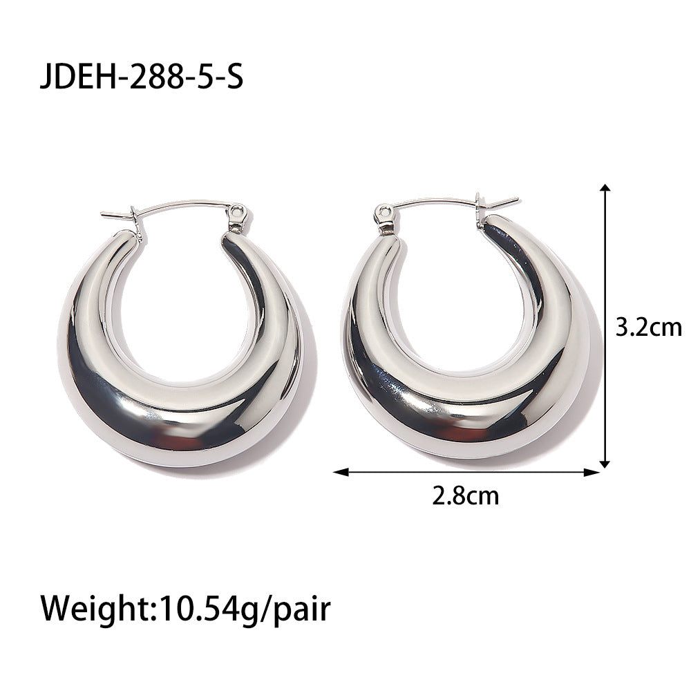 Stainless Steel Earrings – Modern Minimalist Trendy Women’s Jewelry