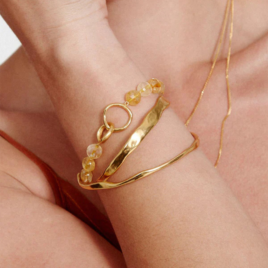 杰鼎欧美钛钢手镯不锈钢开口镯子高级感金属手饰bracelet跨境饰品