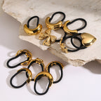 Metal Geometric Hair Ties | Gold & Silver Plated Ponytail Holders, Non-slip Elastic Scrunchies for Women