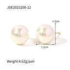 Stainless steel pearl earrings with a high-end feel, Instagram-style earrings, titanium steel earrings, European and American earrings