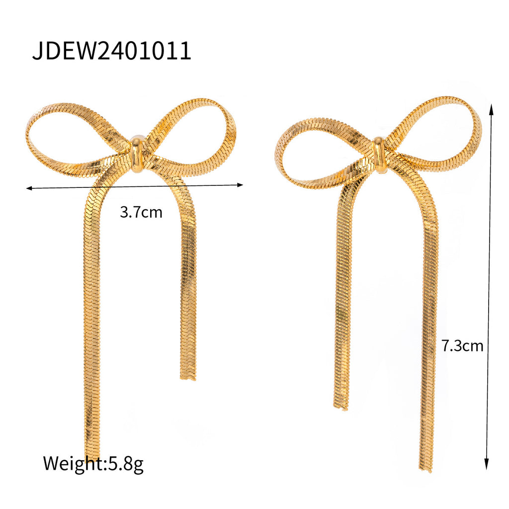 Titanium steel earring high-end light luxury earrings 18k gold colorfast earrings cross-border stainless steel accessories