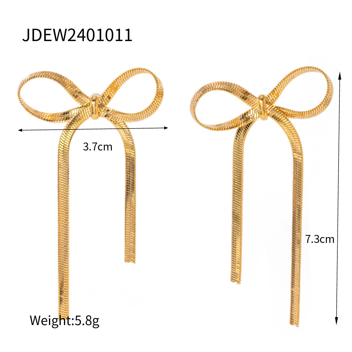 Titanium steel earring high-end light luxury earrings 18k gold colorfast earrings cross-border stainless steel accessories