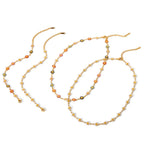 New titanium steel jewelry necklace and bracelet 18K gold white/color daisy chain necklace and bracelet