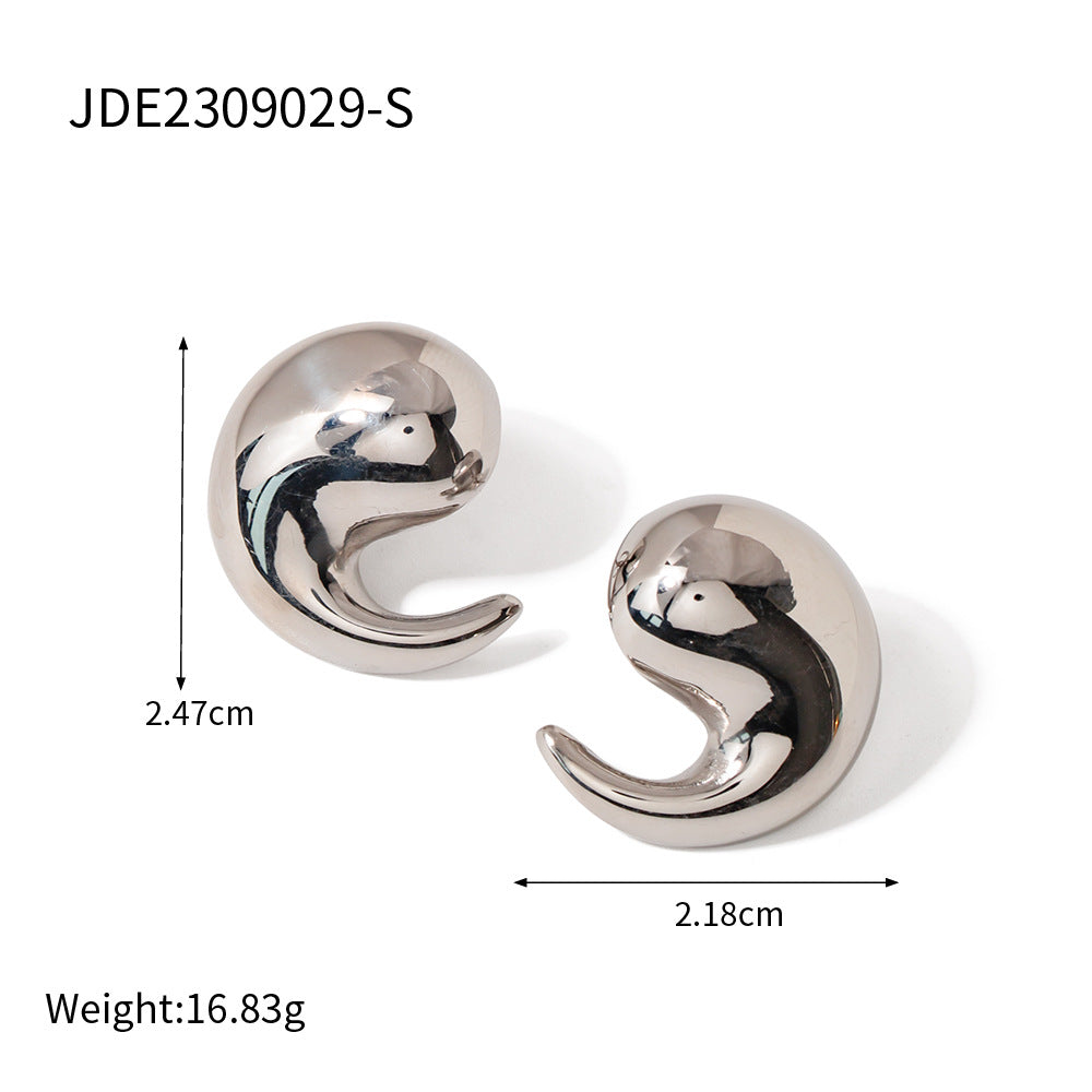 Stainless Steel Earrings – Modern Minimalist Trendy Women’s Jewelry