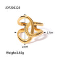 Instagram-inspired minimalist gold-plated titanium steel ring for women, fashionable, simple, and sophisticated stainless steel ring.