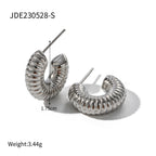 Hoop Earrings for Women - Stainless Steel Lightweight Silver Fashionable