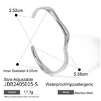 INS stainless steel plain bangle, high-end classic bracelet, titanium steel open bangle, 18k gold jewelry.