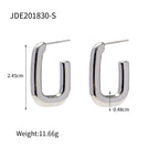 Hoop Earrings for Women - Stainless Steel Lightweight Silver Fashionable