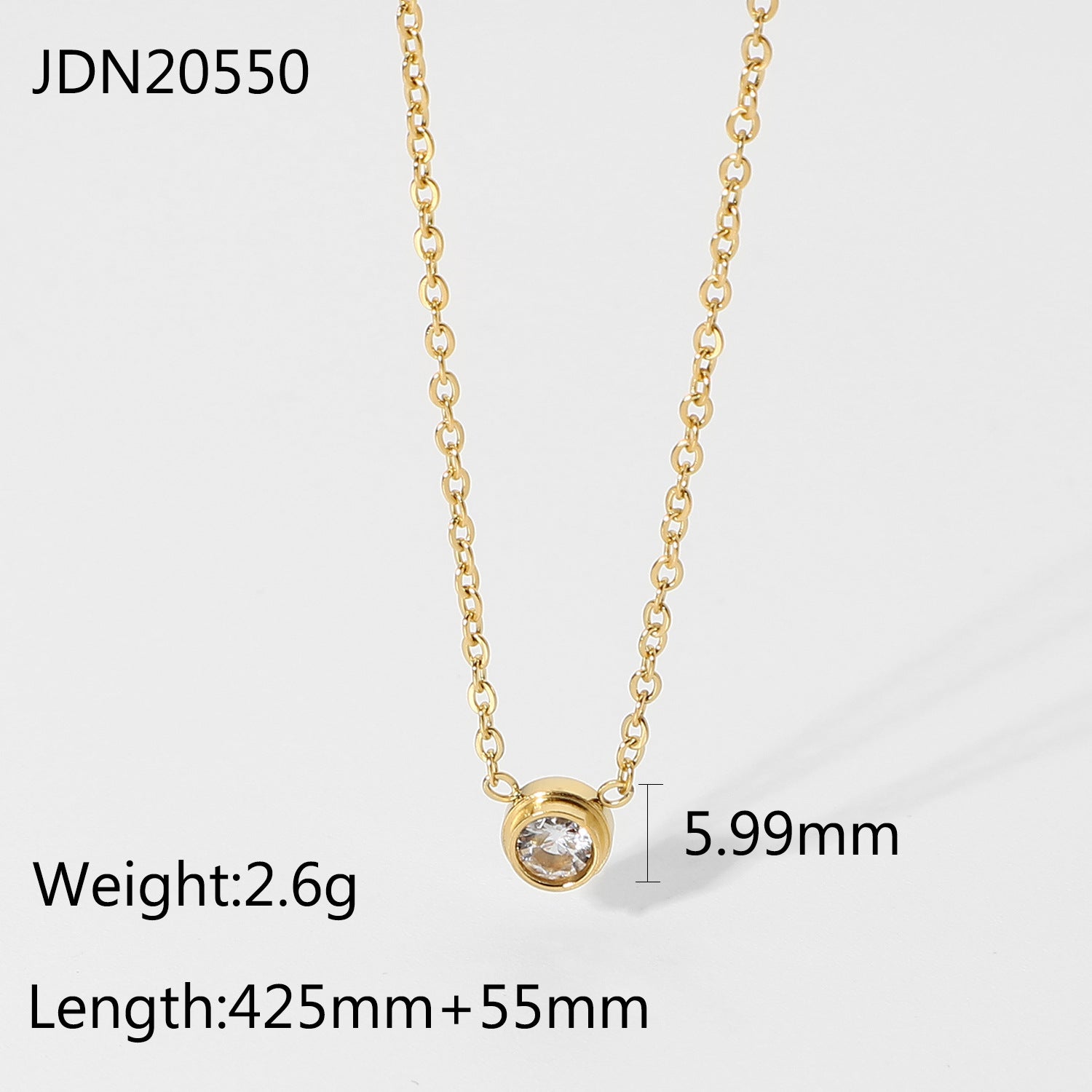 Necklace for Women: Delicate Gold Minimalist Diamond Pendant