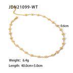 New titanium steel jewelry necklace and bracelet 18K gold white/color daisy chain necklace and bracelet