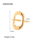 Textured gold round disc adjustable ring