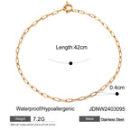 Waterproof gold multi-chain necklace with starfish charm