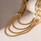 Necklace Gold Multi-Strand Titanium Steel Set for Women