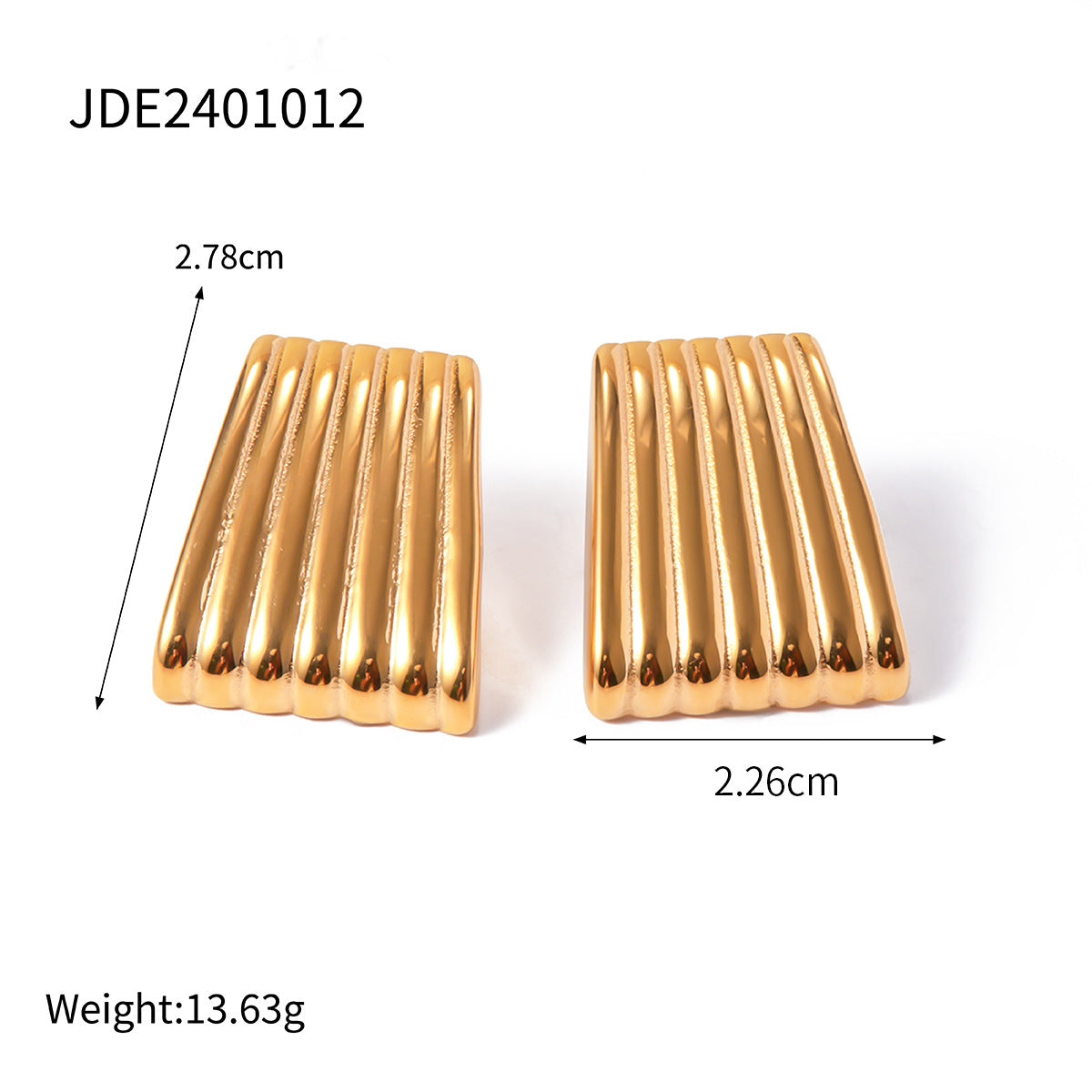 Statement Stud Earrings: Gold Vintage Bold Women’s Fashion Jewelry