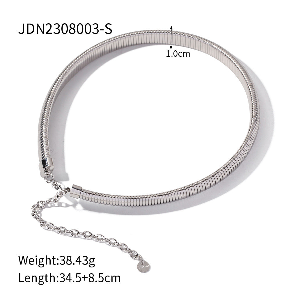 Necklace Flexible Gold & Silver Snake Chain Choker for Women