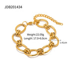 Tiffany-style 18K gold thick chain stainless steel bracelet  versatile titanium steel non-fading bracelet accessory