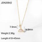 Starfish Pearl Pendant Necklace with a Sense of Luxury and Niche Open Mouth Bracelet Titanium Steel Accessory
